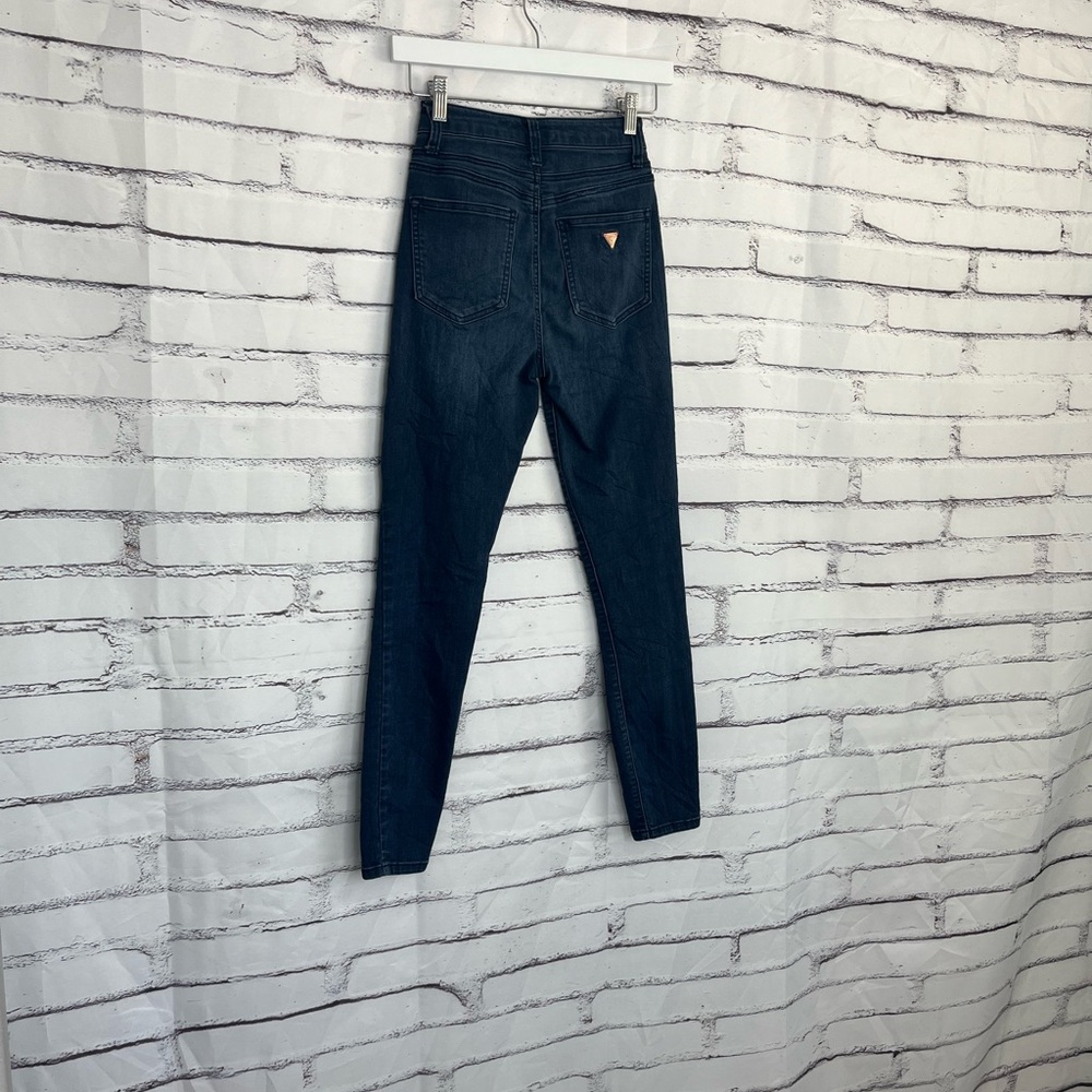 Guess High Rise Button Fly Skinny Jeans Dark Wash Women’s 25 Stretch Denim - Picture 11 of 17